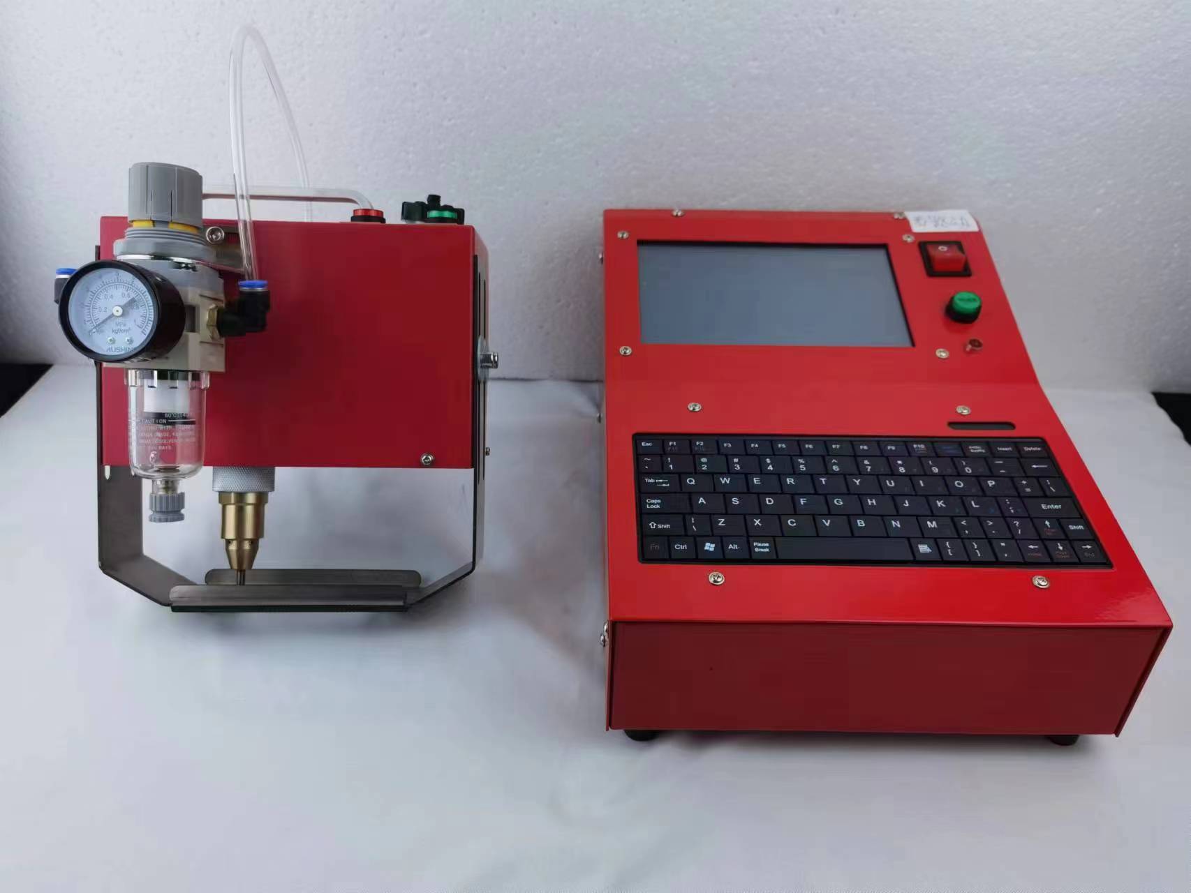 χειρός Pneumatic Dot Peen Marking Machine για σκληρό μέταλλο για χαλύβδινο κύλινδρο